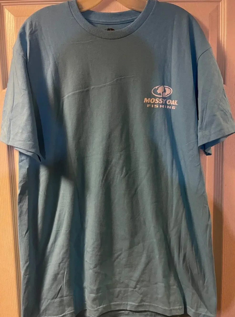Mossy Oak Fishing Men's Short Sleeve Blue T-Shirt